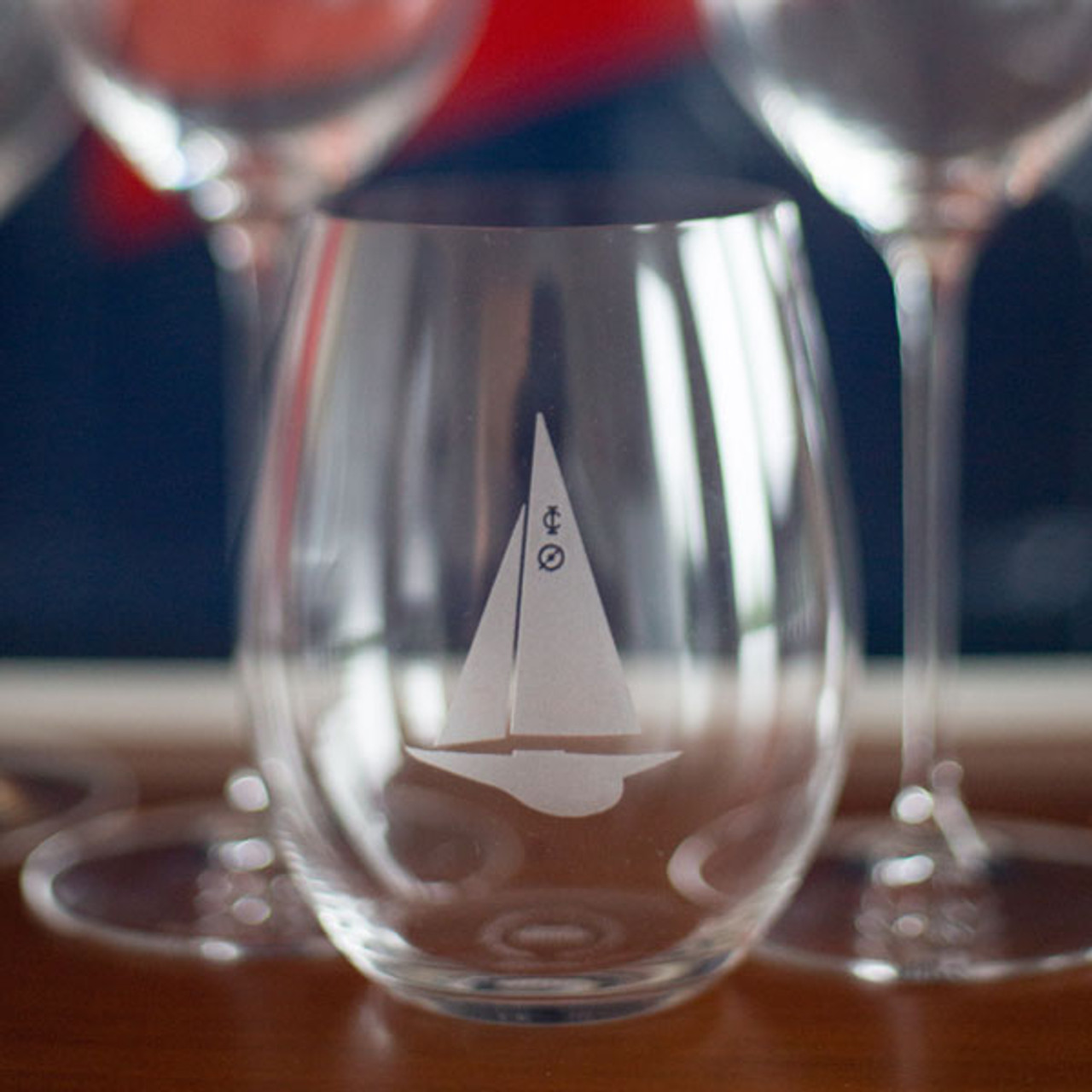 Riedel Port- Pair, etched - Abino Mills