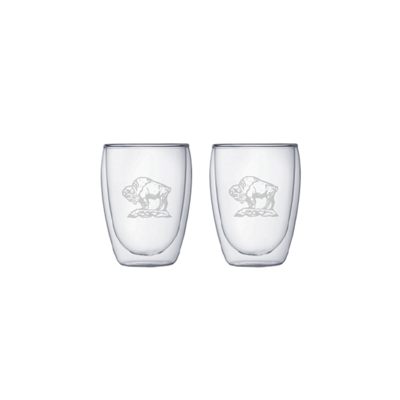 Buffalo Double Wall Glass Mugs (pair)