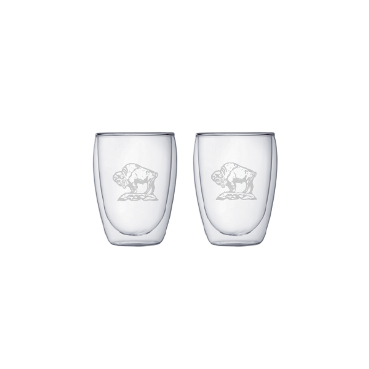 Monogrammed Buffalo Seal Crystal Whiskey Glasses. Sold Per Pair