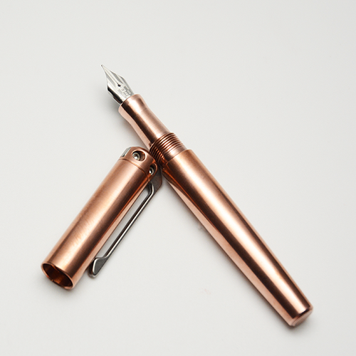 copper karas ink fountain pen, polished