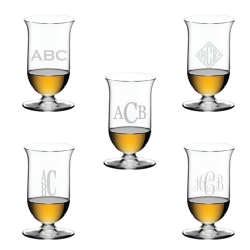 Riedel Single Malt, pair - Monogrammed