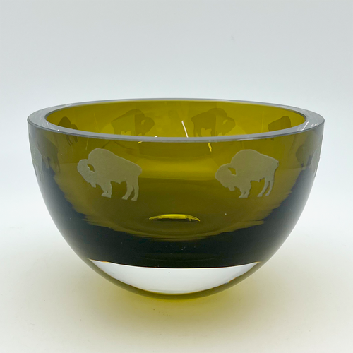 Penelope Olive Green Bowl - Buffalos