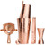 Bartender's Hammered Copper 6 Piece Cocktail Shaker Set