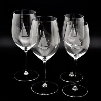 Riedel Veritas Monogrammed Wine Glasses, Pair - Abino Mills