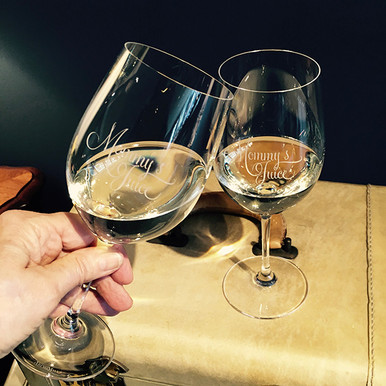 Riedel Veritas Monogrammed Wine Glasses, Pair - Abino Mills