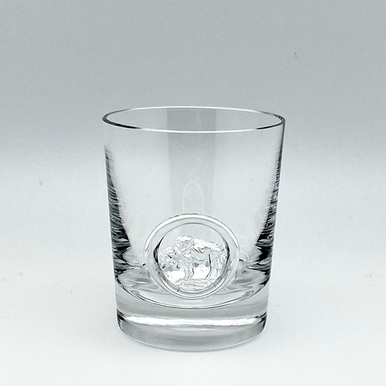 BUFFALO etched Dartington Exmoor Crystal Bar Glasses - Abino Mills