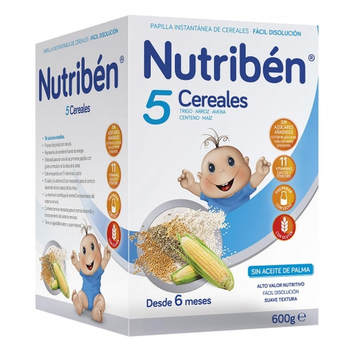 Nutribén papilla 5 cereales 600 g