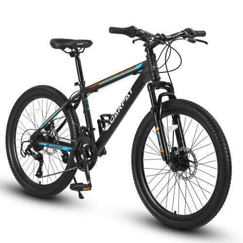 S26102 26 Inch Mountain Bike, Shimano 21 Speeds with Mechanical Disc Brakes, High-Carbon Steel Frame, Suspension MTB Bikes Mountain Bicycle for Adult & Teenagers S26102 26 Inch Mountain Bike, Shimano 21 Speeds with Mechanical Disc Brakes, High-Carbon Steel Frame, Suspension MTB Bikes Mountain Bicycle for Adult & Teenagers