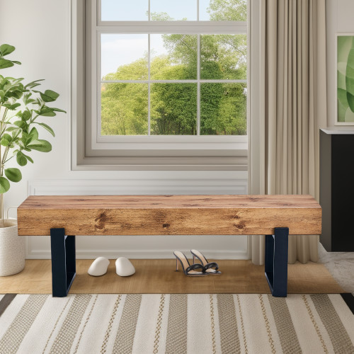 59" Dining Bench, Farmhouse Indoor Kitchen Table Benches, Bed Bench, Industrial Shoe Bench, Entryway Benches 59" Dining Bench, Farmhouse Indoor Kitchen Table Benches, Bed Bench, Industrial Shoe Bench, Entryway Benches