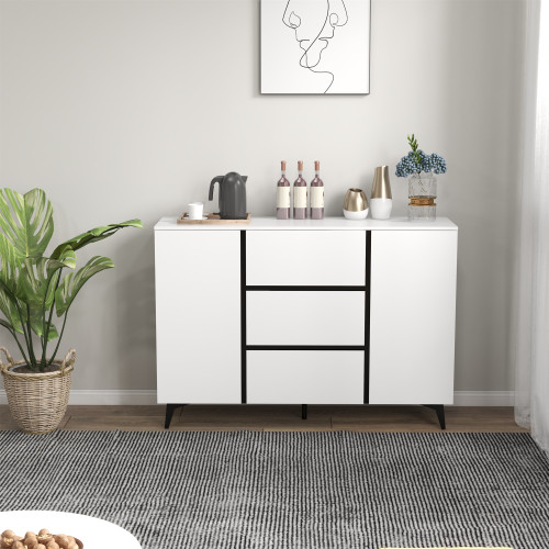 Only Pick Up 3 Drawers and 2 Doors Light Luxury Sideboard Buffet Cabinet Only Pick Up 3 Drawers and 2 Doors Light Luxury Sideboard Buffet Cabinet