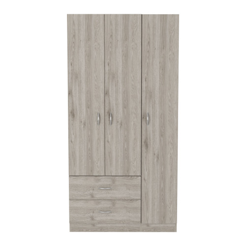 Three Door Armoire Clark, Bedroom, Light Gray Three Door Armoire Clark, Bedroom, Light Gray