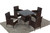 5-Pieces PE Rattan Wicker and Metal Patio Dining Set with Beige Cushions 5-Pieces PE Rattan Wicker and Metal Patio Dining Set with Beige Cushions