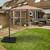 10ft Offset Umbrella Cantilever Patio Hanging Umbrella Outdoor Market Umbrella with Crank & Cross Base Suitable for Garden, Lawn, backyard and Deck, Tan 10ft Offset Umbrella Cantilever Patio Hanging Umbrella Outdoor Market Umbrella with Crank & Cross Base Suitable for Garden, Lawn, backyard and Deck, Tan