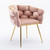 Modern pink velvet single sofa chair set of 2