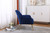 Navy Modern Mid Century Velvet Chair Sherpa Armchair Navy Modern Mid Century Velvet Chair Sherpa Armchair