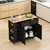 Multi-Functional Kitchen Island Cart with 2 Door Cabinet and Two Drawers, Spice Rack, Towel Holder, Wine Rack, and Foldable Rubberwood Table Top Multi-Functional Kitchen Island Cart with 2 Door Cabinet and Two Drawers, Spice Rack, Towel Holder, Wine Rack, and Foldable Rubberwood Table Top