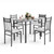 5 Pieces Faux Marble Dining Set Table 5 Pieces Faux Marble Dining Set Table