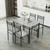 5 Pieces Faux Marble Dining Set Table 5 Pieces Faux Marble Dining Set Table