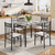 5 Pieces Faux Marble Dining Set Table 5 Pieces Faux Marble Dining Set Table