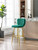 COOLMORE Bar Stools with Back and Footrest Counter Height Dining Chairs 2PC/SET