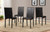 Noyes Faux Leather Seat Metal Frame Dining Chairs, Set of 4, Black Noyes Faux Leather Seat Metal Frame Dining Chairs, Set of 4, Black