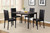 Noyes Faux Leather Seat Metal Frame Dining Chairs, Set of 4, Black Noyes Faux Leather Seat Metal Frame Dining Chairs, Set of 4, Black