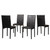 Noyes Faux Leather Seat Metal Frame Dining Chairs, Set of 4, Black Noyes Faux Leather Seat Metal Frame Dining Chairs, Set of 4, Black