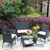 4 PC Rattan Patio Furniture Set Outdoor Patio Cushioned Seat Wicker Sofa (Beige Cushion) 4 PC Rattan Patio Furniture Set Outdoor Patio Cushioned Seat Wicker Sofa (Beige Cushion)