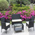 4 PC Rattan Patio Furniture Set Outdoor Patio Cushioned Seat Wicker Sofa (Beige Cushion) 4 PC Rattan Patio Furniture Set Outdoor Patio Cushioned Seat Wicker Sofa (Beige Cushion)