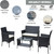 4 PC Rattan Patio Furniture Set Outdoor Patio Cushioned Seat Wicker Sofa (Beige Cushion) 4 PC Rattan Patio Furniture Set Outdoor Patio Cushioned Seat Wicker Sofa (Beige Cushion)