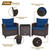 3 Piece Rattan Patio Furniture Set with Washable Cushion 3 Piece Rattan Patio Furniture Set with Washable Cushion