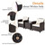 3 Piece Rattan Patio Furniture Set with Washable Cushion 3 Piece Rattan Patio Furniture Set with Washable Cushion
