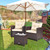 3 Piece Rattan Patio Furniture Set with Washable Cushion 3 Piece Rattan Patio Furniture Set with Washable Cushion