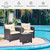 3 Piece Rattan Patio Furniture Set with Washable Cushion 3 Piece Rattan Patio Furniture Set with Washable Cushion