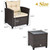 3 Piece Rattan Patio Furniture Set with Washable Cushion 3 Piece Rattan Patio Furniture Set with Washable Cushion