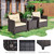 3 Piece Rattan Patio Furniture Set with Washable Cushion 3 Piece Rattan Patio Furniture Set with Washable Cushion