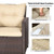 3 Piece Rattan Patio Furniture Set with Washable Cushion 3 Piece Rattan Patio Furniture Set with Washable Cushion