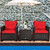 3 Piece Rattan Patio Furniture Set with Washable Cushion 3 Piece Rattan Patio Furniture Set with Washable Cushion