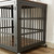 Furniture style dog crate wrought iron frame door with side openings, Grey, 43.3''W x 29.9''D x 33.5''H. Furniture style dog crate wrought iron frame door with side openings, Grey, 43.3''W x 29.9''D x 33.5''H.
