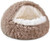 Cat Bed Round Soft Plush Burrowing Cave Hooded Cat Bed Donut for Dogs & Cats, Faux Fur Cuddler Round Comfortable Self Warming pet Bed, Machine Washable Cat Bed Round Soft Plush Burrowing Cave Hooded Cat Bed Donut for Dogs & Cats, Faux Fur Cuddler Round Comfortable Self Warming pet Bed, Machine Washable