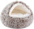Cat Bed Round Soft Plush Burrowing Cave Hooded Cat Bed Donut for Dogs & Cats, Faux Fur Cuddler Round Comfortable Self Warming pet Bed, Machine Washable Cat Bed Round Soft Plush Burrowing Cave Hooded Cat Bed Donut for Dogs & Cats, Faux Fur Cuddler Round Comfortable Self Warming pet Bed, Machine Washable