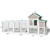 122" Large Wood Chicken Coop Hen House Pet Rabbit Hutch Wooden Pet Cage Backyard with Nesting Box 122" Large Wood Chicken Coop Hen House Pet Rabbit Hutch Wooden Pet Cage Backyard with Nesting Box