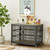 Furniture style dog crate wrought iron frame door with side openings, Grey, 38.4''W x 27.7''D x 30.2''H. Furniture style dog crate wrought iron frame door with side openings, Grey, 38.4''W x 27.7''D x 30.2''H.