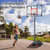 Basketball System,Adjustable Height 77" - 102"(6.46ft - 8.53ft) Portable Impact Backboard Outdoor Basketball Hoop with 33" PE Backboard for Adult Basketball System,Adjustable Height 77" - 102"(6.46ft - 8.53ft) Portable Impact Backboard Outdoor Basketball Hoop with 33" PE Backboard for Adult