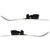 Snow Ski and Pole Set with Bindings 25.6" Ski Boards for Kids Age 2-4 Beginners, Blue