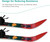 Snow Ski and Pole Set with Bindings 25.6" Ski Boards for Kids Age 2-4 Beginners, Blue
