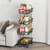 4 Tier Fruit Vegetable Basket for Kitchen, Storage Cart, Vegetable Basket Bins, Wire Storage Organizer Utility Cart with Wheels, Medium, Black 4 Tier Fruit Vegetable Basket for Kitchen, Storage Cart, Vegetable Basket Bins, Wire Storage Organizer Utility Cart with Wheels, Medium, Black