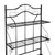 5-Tier Metal Kitchen Bakers Rack ;  Microwave Storage Rack Oven Stand with Wine Storage Organizer Workstation Black (25" x 16" x 68") 5-Tier Metal Kitchen Bakers Rack ;  Microwave Storage Rack Oven Stand with Wine Storage Organizer Workstation Black (25" x 16" x 68")