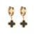 Korean version of the titanium steel short section ear buckle four-leaf flower earrings female 18k gold earrings versatile girls simple earrings wholesale Korean version of the titanium steel short section ear buckle four-leaf flower earrings female 18k gold earrings versatile girls simple earrings wholesale