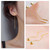 Niche show face thin ear chain titanium steel does not lose color solid heart line tassel peach heart wrapped gold heart long ear wire Niche show face thin ear chain titanium steel does not lose color solid heart line tassel peach heart wrapped gold heart long ear wire